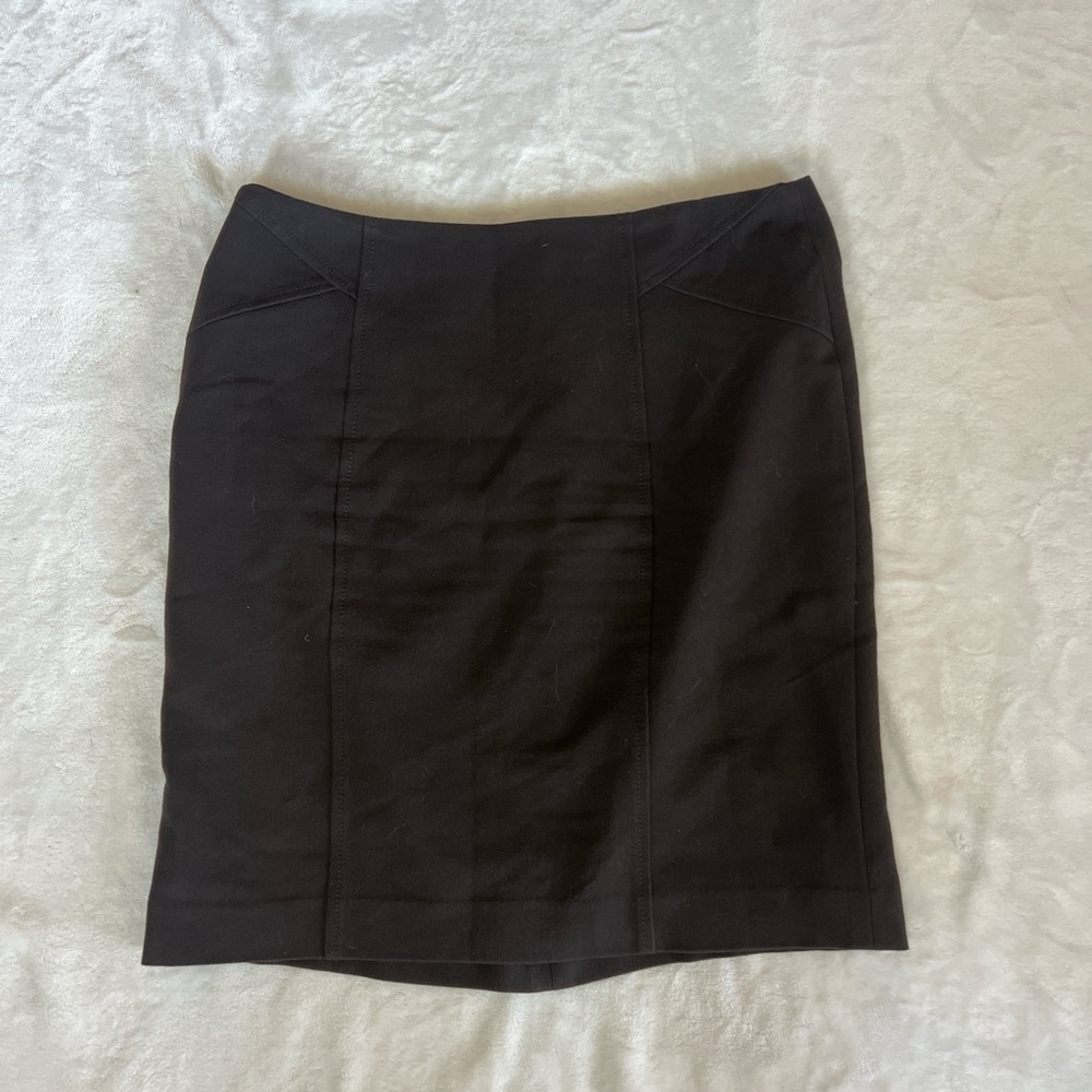 Anne Klein Brown Pencil Skirt, Workwear Midi Skirt